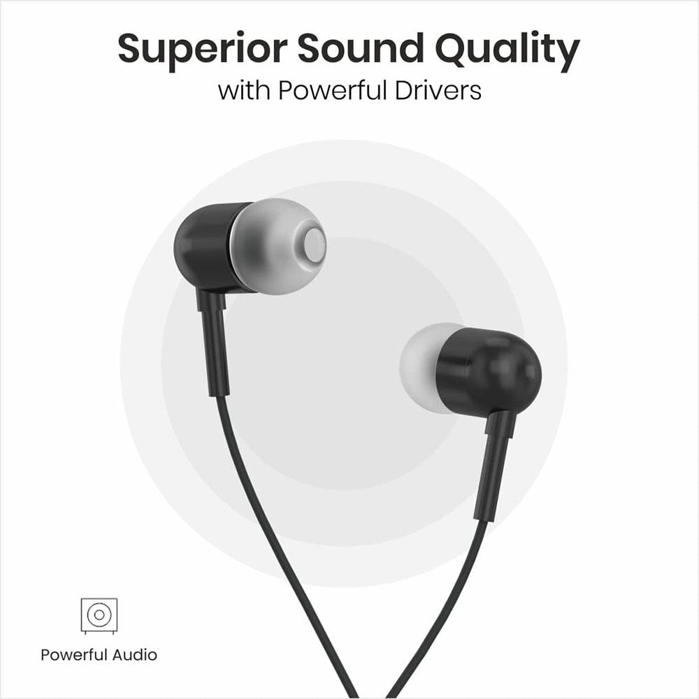 portronics earphones portronics conch 60 type c in ear wired earphone    