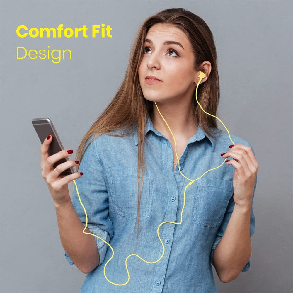 portronics earphones portronics conch 60 type c in ear wired earphone    #color_yellow