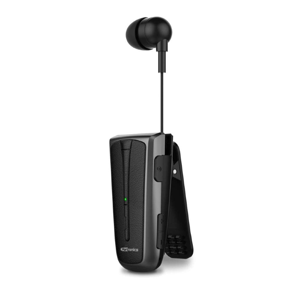 portronics earphones portronics harmonics klip 4 retractable bluetooth music & calling earphone