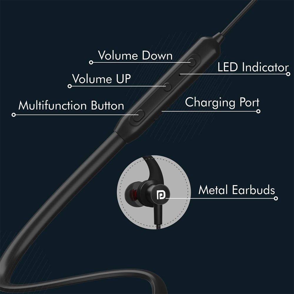 Portronics In-Ear Neckband Headphones Portronics Harmonics 216 Wireless Sports Headset