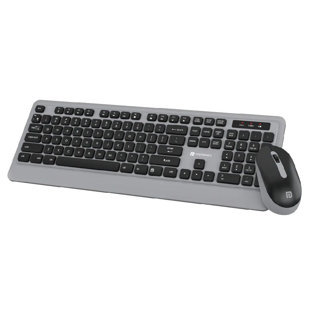 Portronics Keyboard and Mouse combo Grey Portronics Key 5 Combo Wireless Keyboard & Mouse