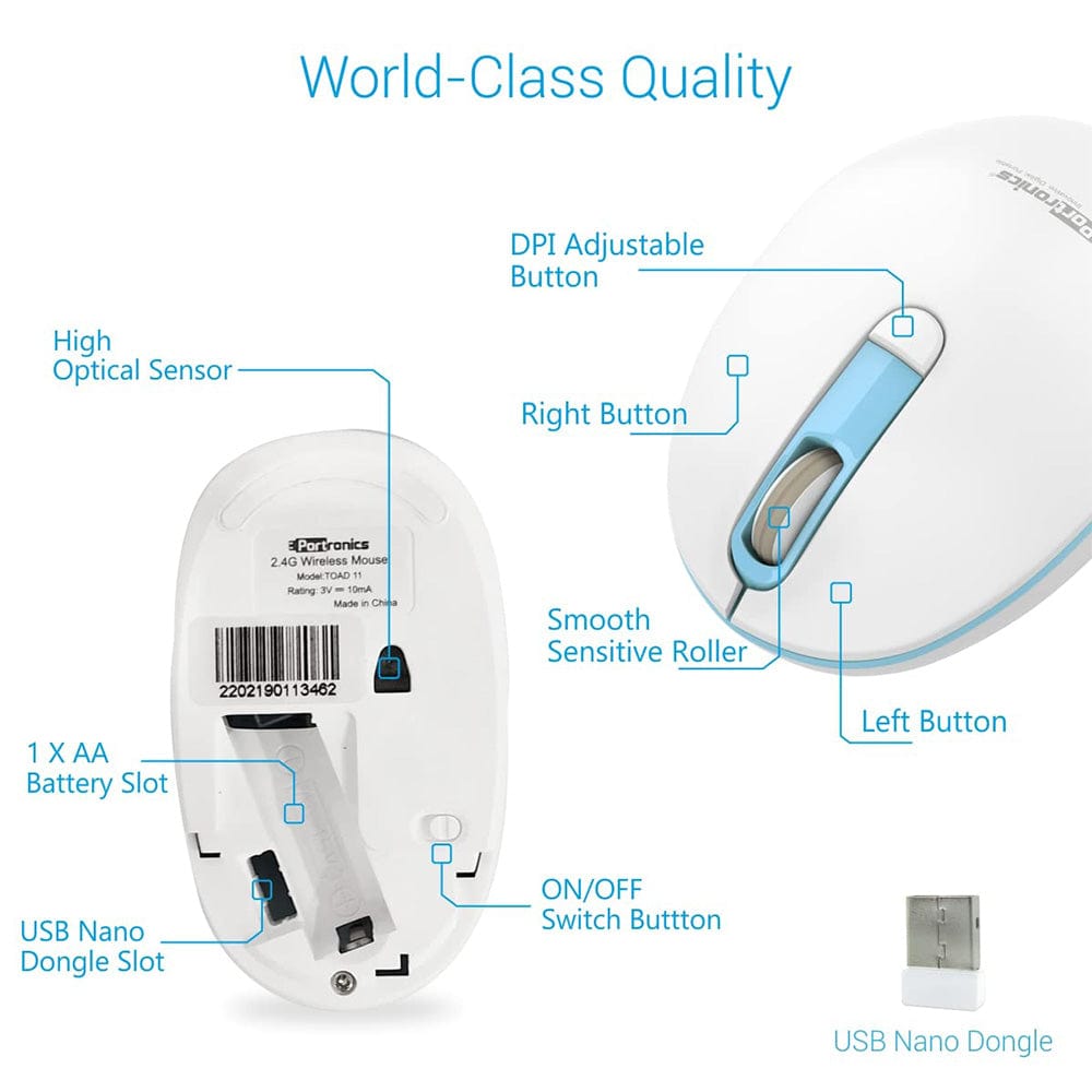 portronics mouse portronics toad 11 wireless mouse   