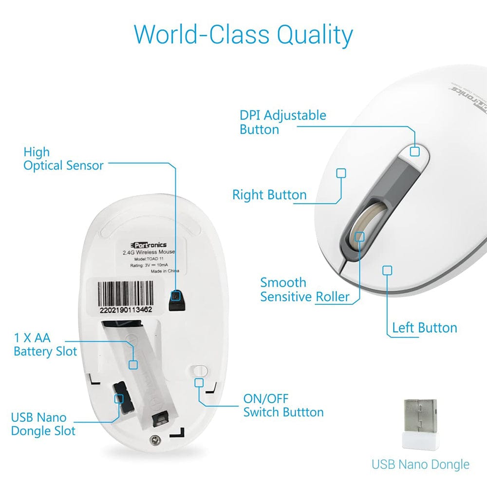 portronics mouse portronics toad 11 wireless mouse   
