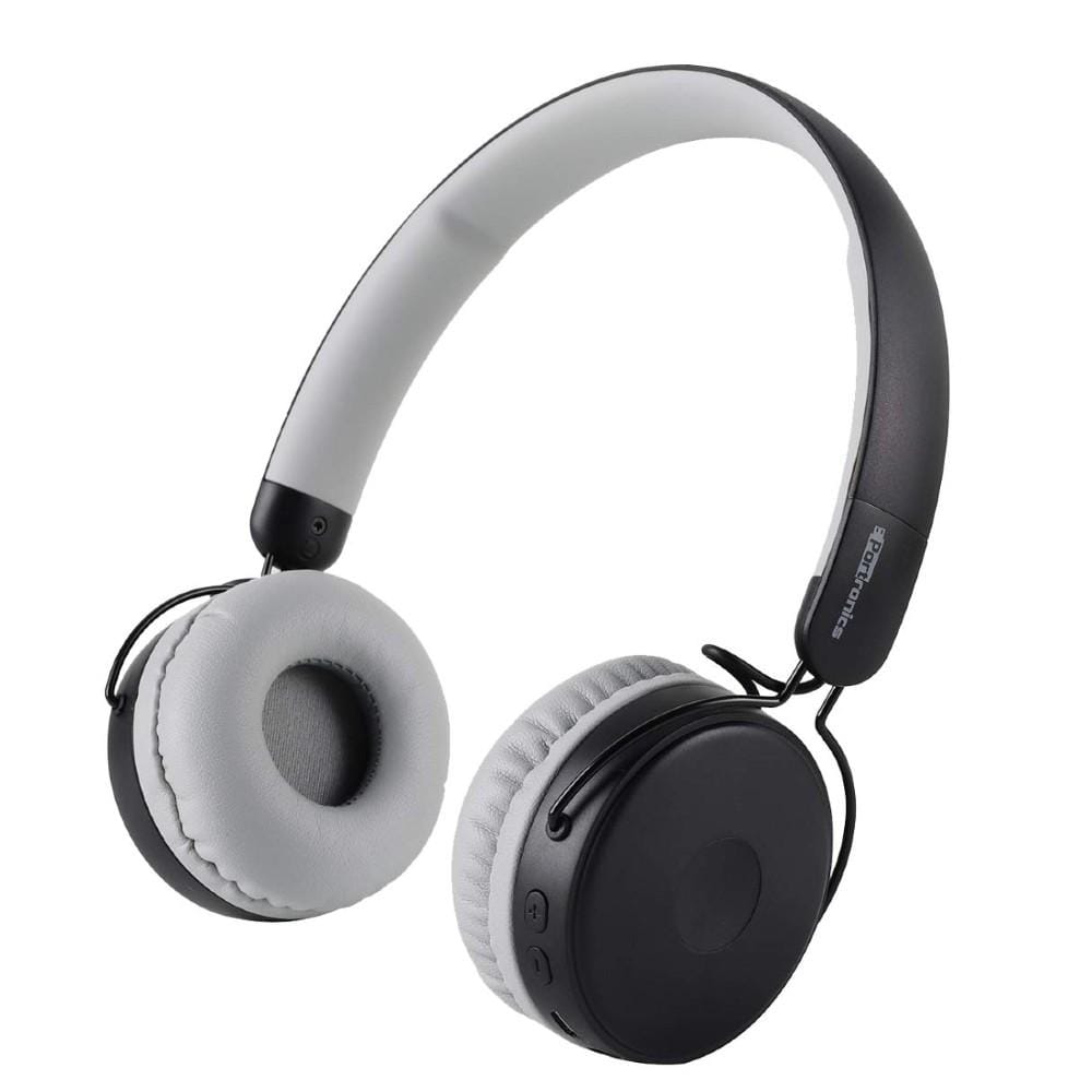 portronics on-ear wireless headphones grey portronics muffs m wireless bluetooth 5.0 stereo on-ear headphones   #color_grey