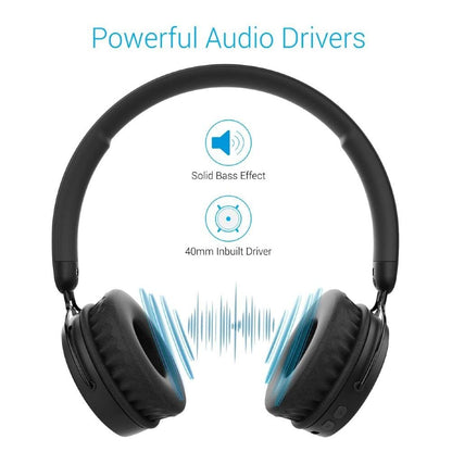 portronics on-ear wireless headphones portronics muffs m wireless bluetooth 5.0 stereo on-ear headphones   