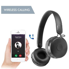 Portronics On-Ear Wireless Headphones Portronics Muffs M Wireless Bluetooth 5.0 Stereo On-Ear Headphones