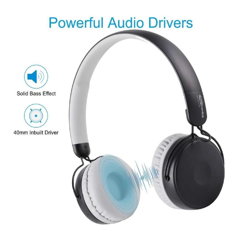 portronics on-ear wireless headphones portronics muffs m wireless bluetooth 5.0 stereo on-ear headphones   #color_grey