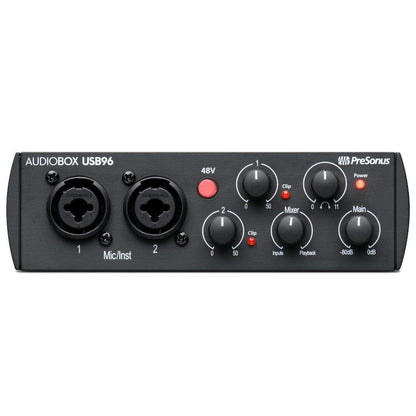 Presonus Audio Interfaces 25th Anniversary Matte Black Presonus AudioBox USB96 Recording Audio Interface with Studio One Artist & Premium Bundle Software