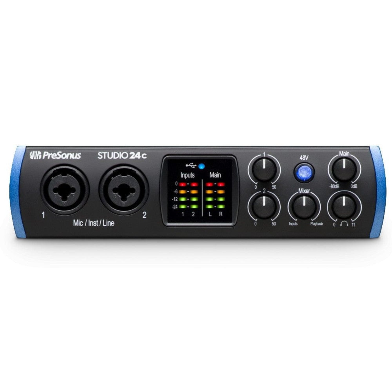 Presonus Audio Interfaces PreSonus Studio 24c Portable High Definition Usb C Audio Interface with Full Version Studio One Artist