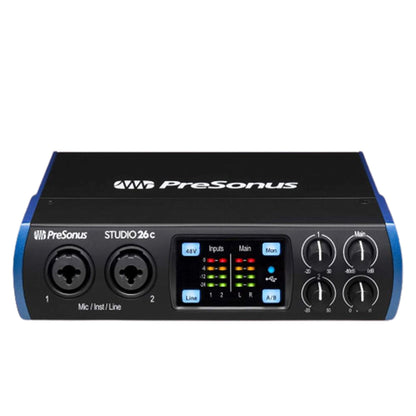 Presonus Audio Interfaces PreSonus Studio 26 c Portable UltraHigh Definition Usb C Audio Interface  Includes Full Studio One Artist (worth Rs.7500)
