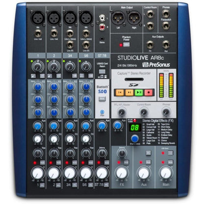 presonus audio interfaces presonus studiolive ar8c usb type-c 8-channel hybrid performance and recording mixer audio interface