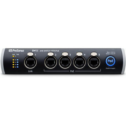 presonus mixer accessories presonus sw5e 5-port avb switch with poe
