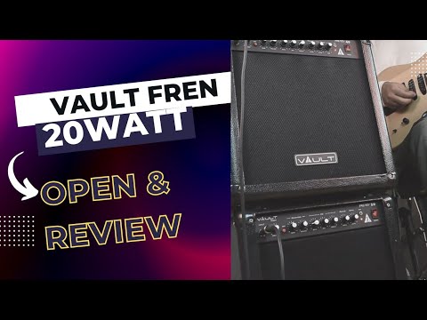 Vault Frenzy 20 Watt Combo Guitar Amplifier with Analog Distortion, Reverb & Delay All Playable Together with Instrument Cable, Polishing Cloth and E Book