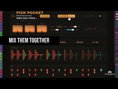 Yurtrock Pick Pocket - Audio to MIDI Drum Plug-In