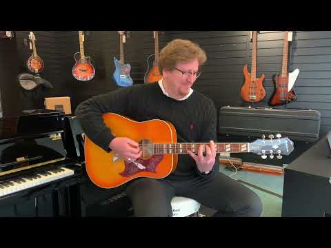 Epiphone Dove Studio 6 String Electro Acoustic Guitar - Violinburst