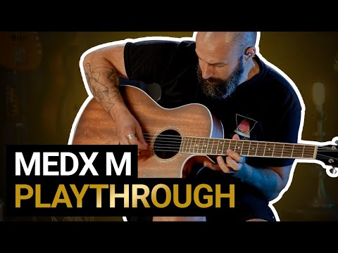 Cort GA-MEDX M-OP 6-Strings Electro Acoustic Guitar with Bag - Open Pore