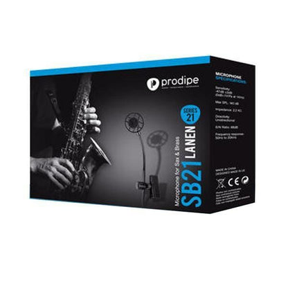 prodipe condenser microphones prodipe sb21 lanen sax and brass clip condenser microphone - back electret
