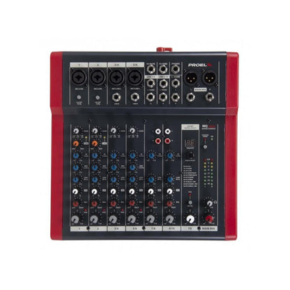 proel analog mixers proel mq10fx compact 10 channel analog mixer with fx
