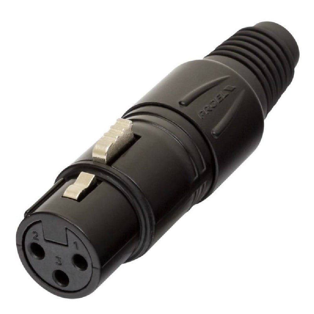 proel cables and connectors black proel xlr3fvpro professional 3-pole xlr cable mount female socket   #color_black