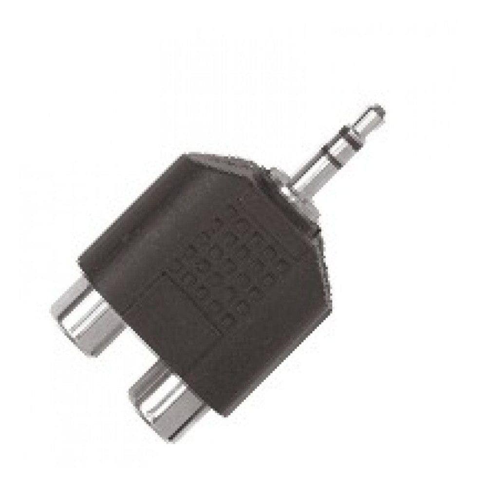 proel cables and connectors proel at128 2 rca female sockets to 3.5mm stereo jack male plug abs adapter