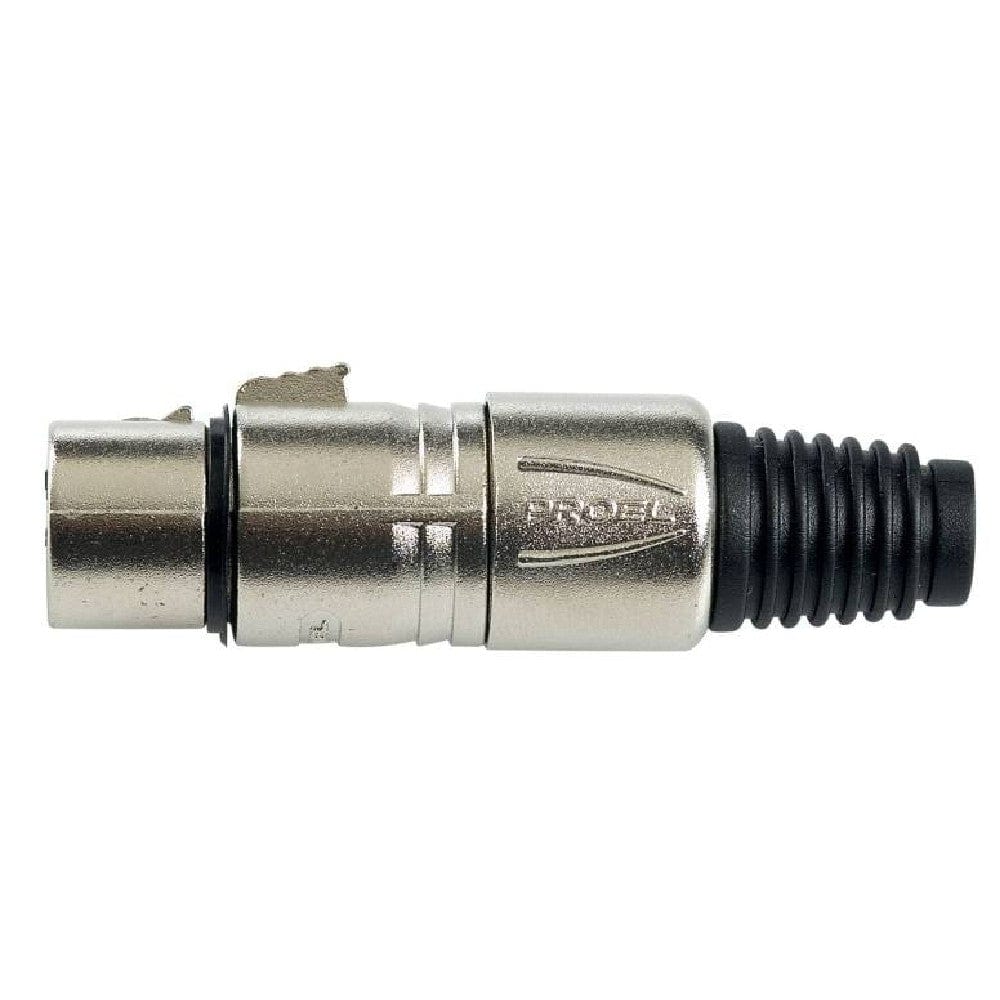 proel cables and connectors silver proel xlr3fvpro professional 3-pole xlr cable mount female socket   #color_silver