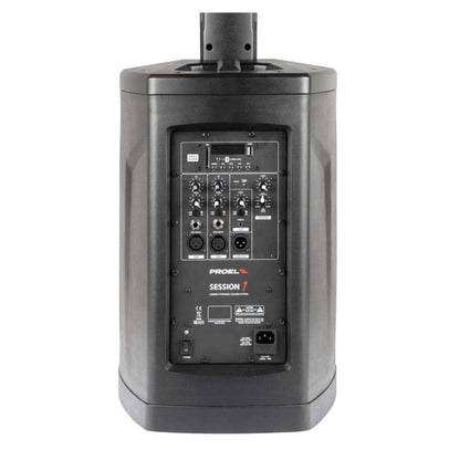 proel portable pa systems black proel session 1 compact portable column pa system with mixer and bluetooth 