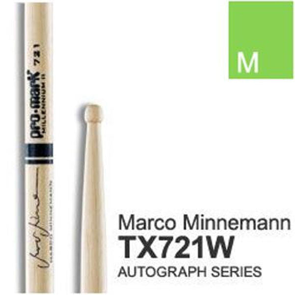 promark drumsticks promark 721 marco minneman hickory wood tip drumsticks
