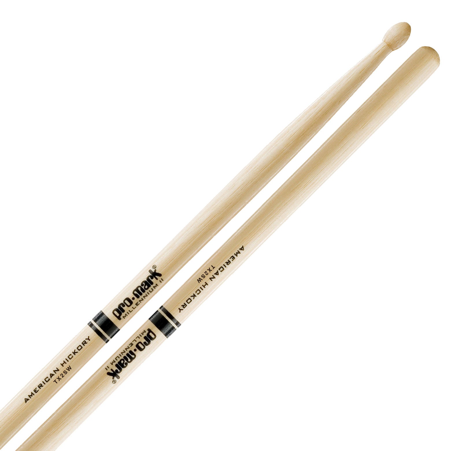 ProMark Drumsticks Promark TX2SW American Hickory 2S Wood Tip Drumsticks