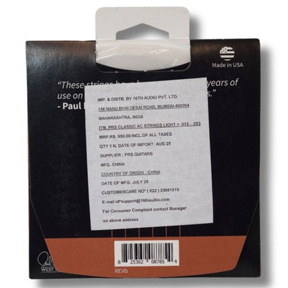 PRS Acoustic Guitar Strings PRS Classic Acoustic Guitar String