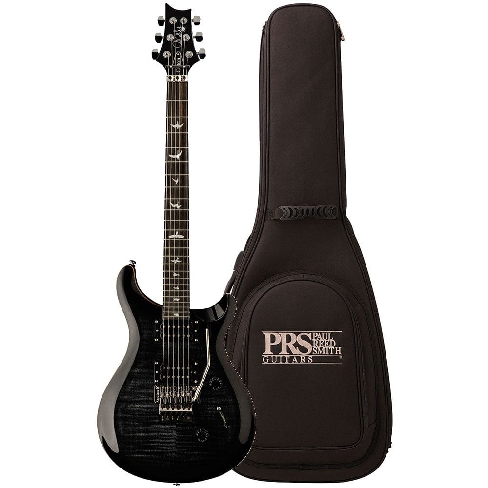 prs electric guitars charcoal burst prs custom 24 floyd 6 string electric guitar with gigbag#color_charcoal-burst