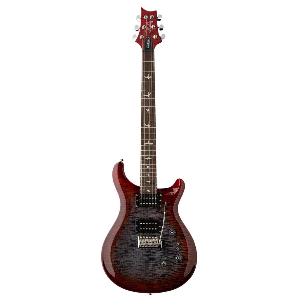 PRS Electric Guitars Charcoal Cherry Burst PRS SE Custom 24-08 6 String Electric Guitar with Gigbag #color_charcoal-cherry-burst