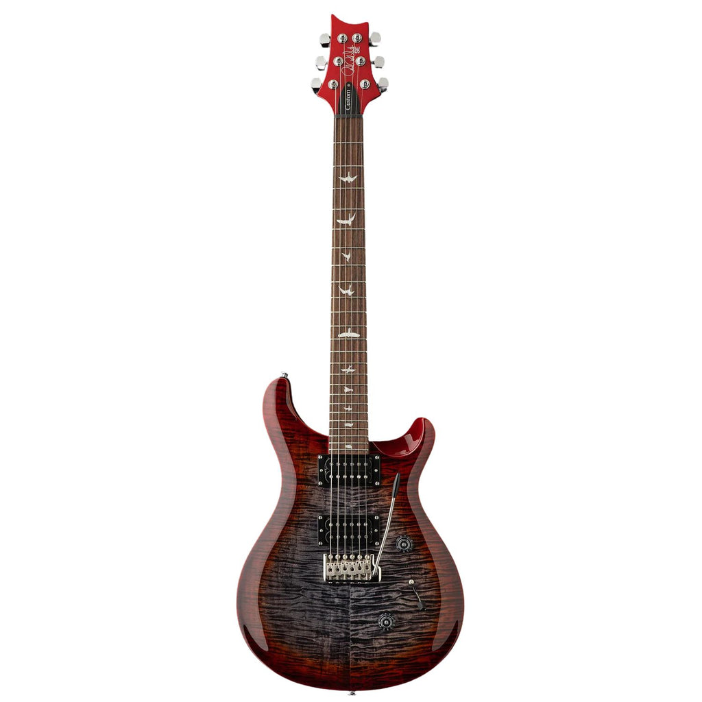 PRS Electric Guitars Charcoal Cherry Burst PRS SE Custom 24 6 String Electric Guitar with Gigbag #color_charcoal-cherry-burst