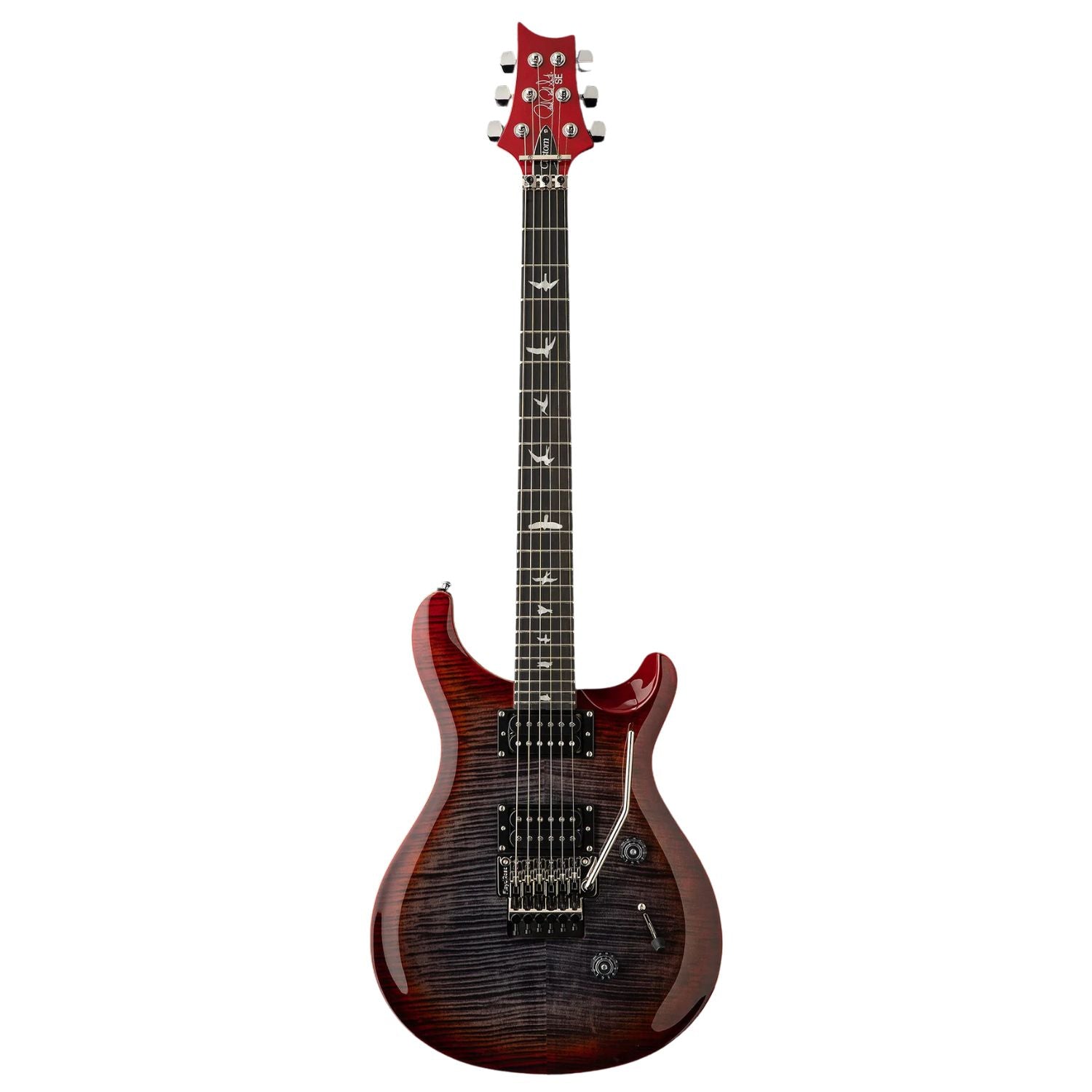 PRS Electric Guitars Charcoal Cherry Burst PRS SE Custom 24 Floyd Electric Guitar with Gigbag 