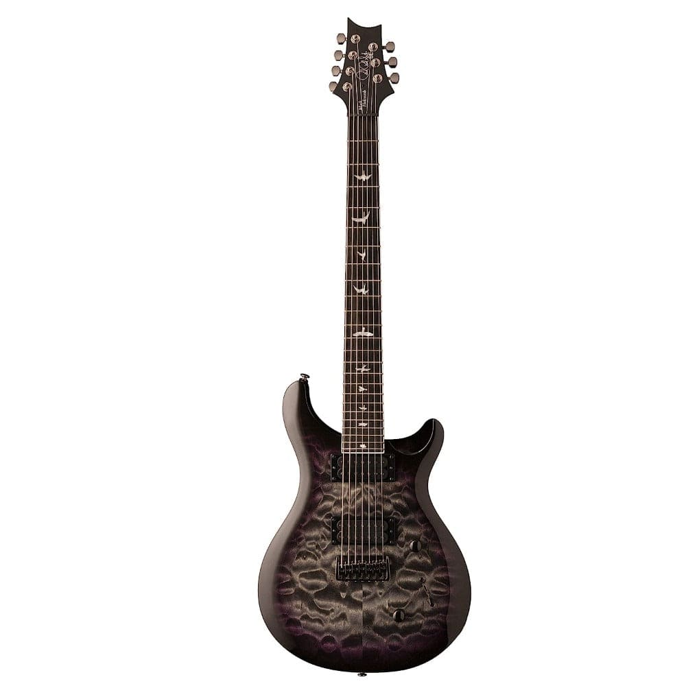 prs electric guitars holcomb burst prs se mark holcomb svn signature 7-string electric guitar with gigbag  #color_holcomb-burst