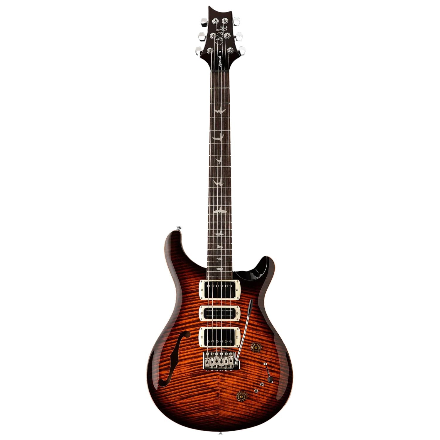 PRS Electric Guitars Orange Tiger Smokeburst PRS Special Semi-Hollow 6 String Electric Guitar 