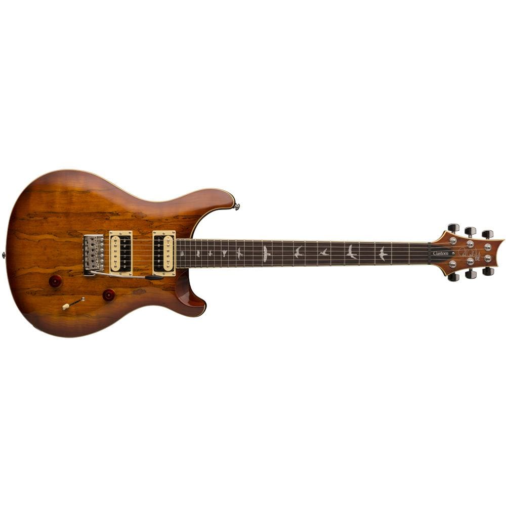 prs electric guitars prs se custom 24 2018 series 6-string electric guitar - spalted maple top - rosewood fretboard - vintage sunburst
