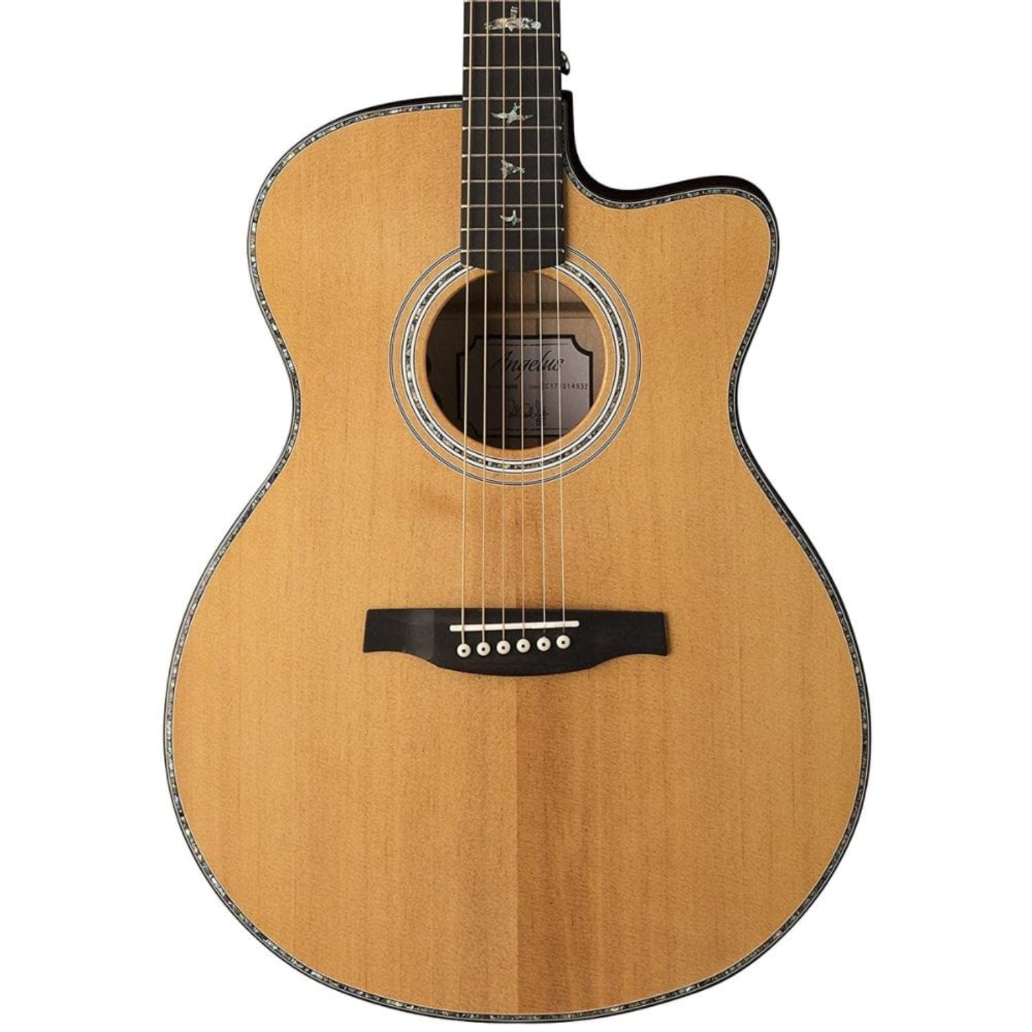PRS Electro Acoustic Guitars Natural with Black Gold Burst PRS SE A50E Angelus Cutaway 6-Strings Electro Acoustic Guitar with Case 