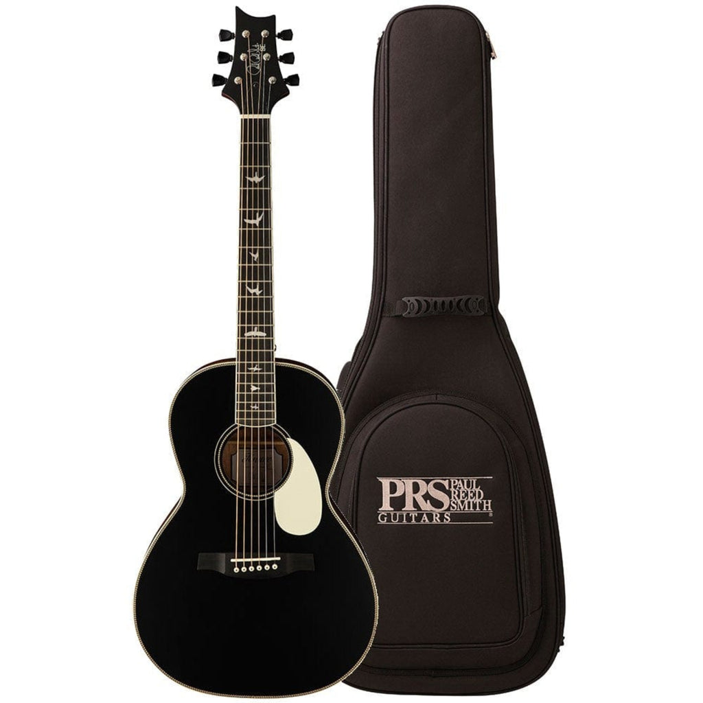 prs electro acoustic guitars satin black top prs se p20e tonare parlor electro acoustic guitar with gigbag  #color_satin-black-top