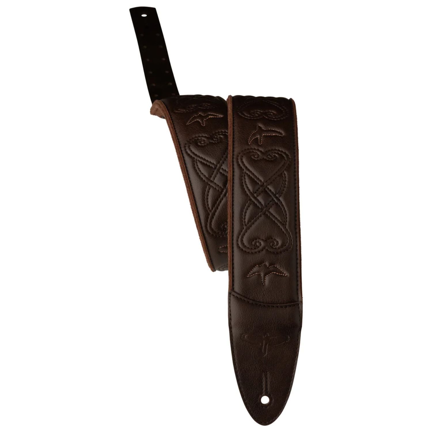 PRS Guitar Straps Brown PRS Custom Leather 2.4" Padded Guitar Strap #color_brown