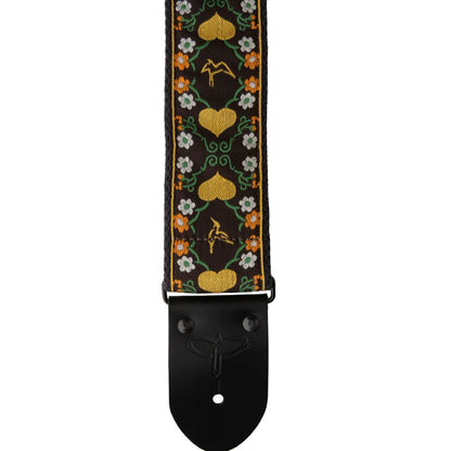 PRS Guitar Straps Yellow PRS Retro 2.5" Fleur Guitar Strap - Floral Yellow
