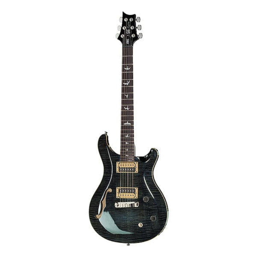 prs hollow & semi-hollow electric guitars grey black prs se custom 22 semi hollow electric guitar   #color_grey-black