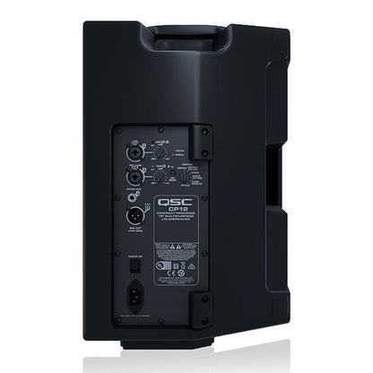 qsc active pa speakers black qsc cp12 12 inch 1000 watt compact powered loudspeaker   