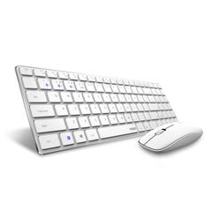 Rapoo Keyboard and Mouse combo White Rapoo 9300M Wireless Multimode Optical Mouse & Ultra-Slim Keyboard Combo