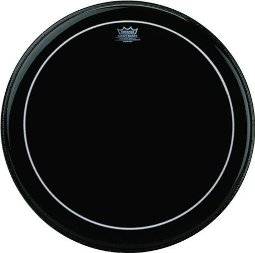 remo drum heads remo 22" bass pinstripe ebony drum head