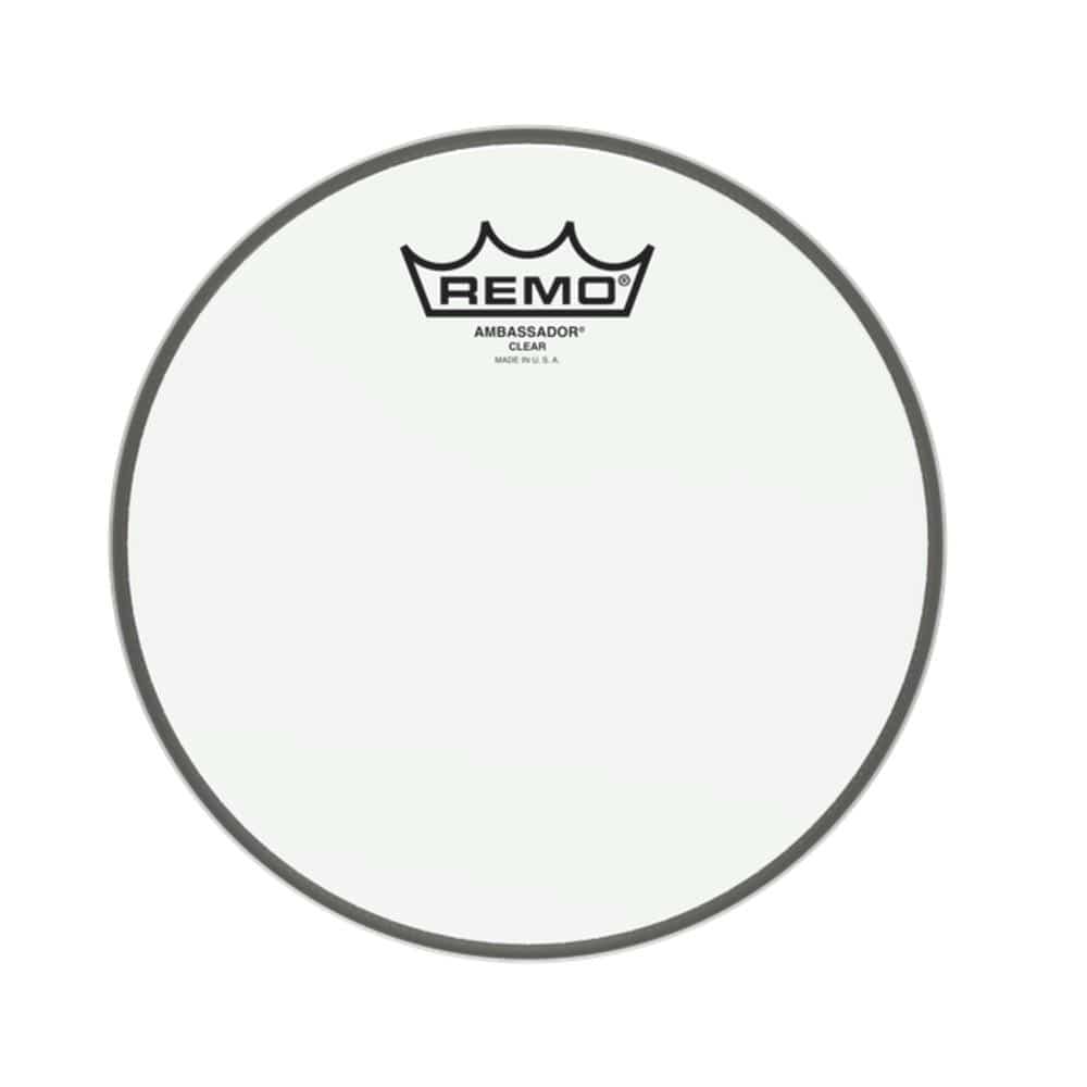 remo drum heads remo ba 0308 00 8" u.s.a. ambassador clear drumhead