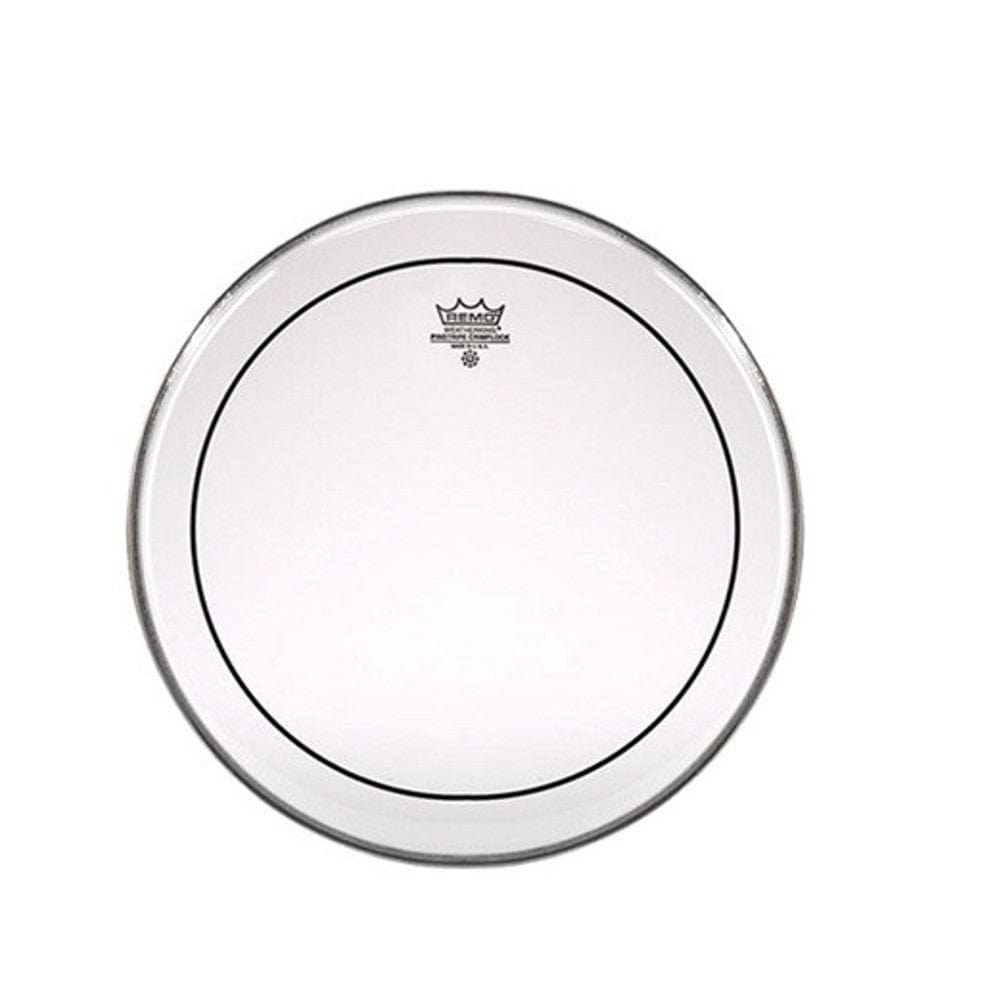 remo drum heads remo en-0318-ps 18" pinstripe batter drum head clear