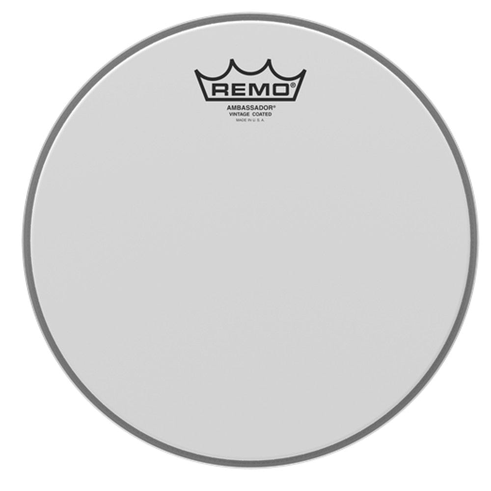 remo drum heads remo va011000 10" vintage coated ambassador tom drum head