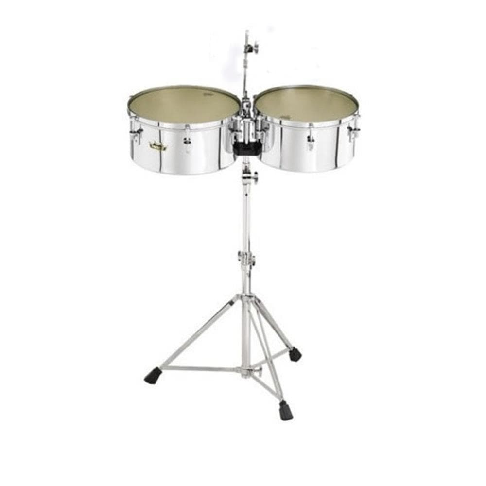 remo timbales remo tb-1314 valencia 13inch-14inch chrome timbales