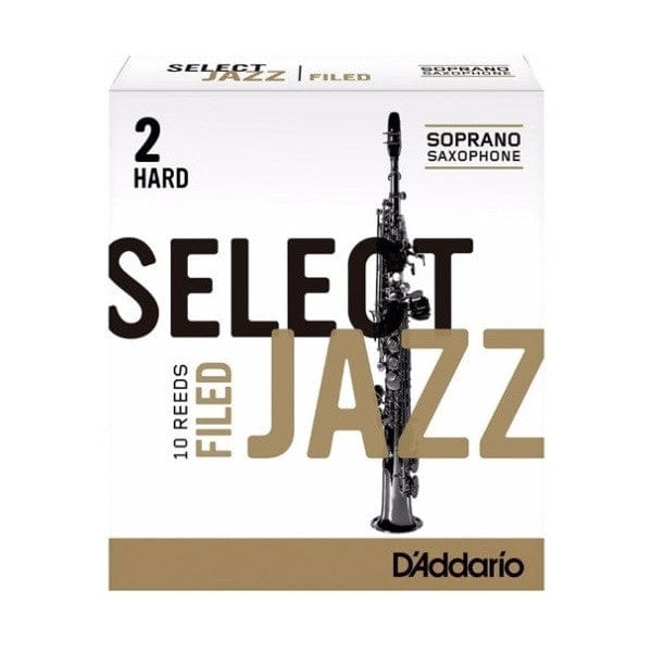 Rico Saxophone Reeds 2 Hard Rico Select Jazz Soprano Saxophone Reeds Filed - Hard