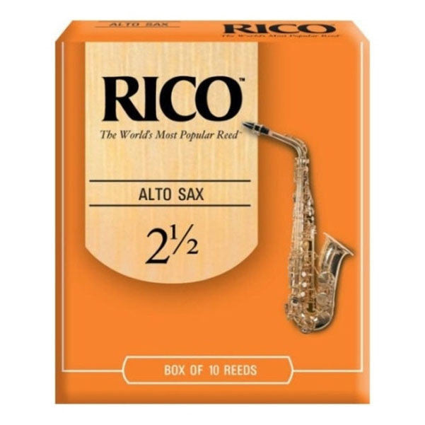 Rico Saxophone Reeds Rico Alto Saxophone Reeds #2.5 (10/box) RJA1025